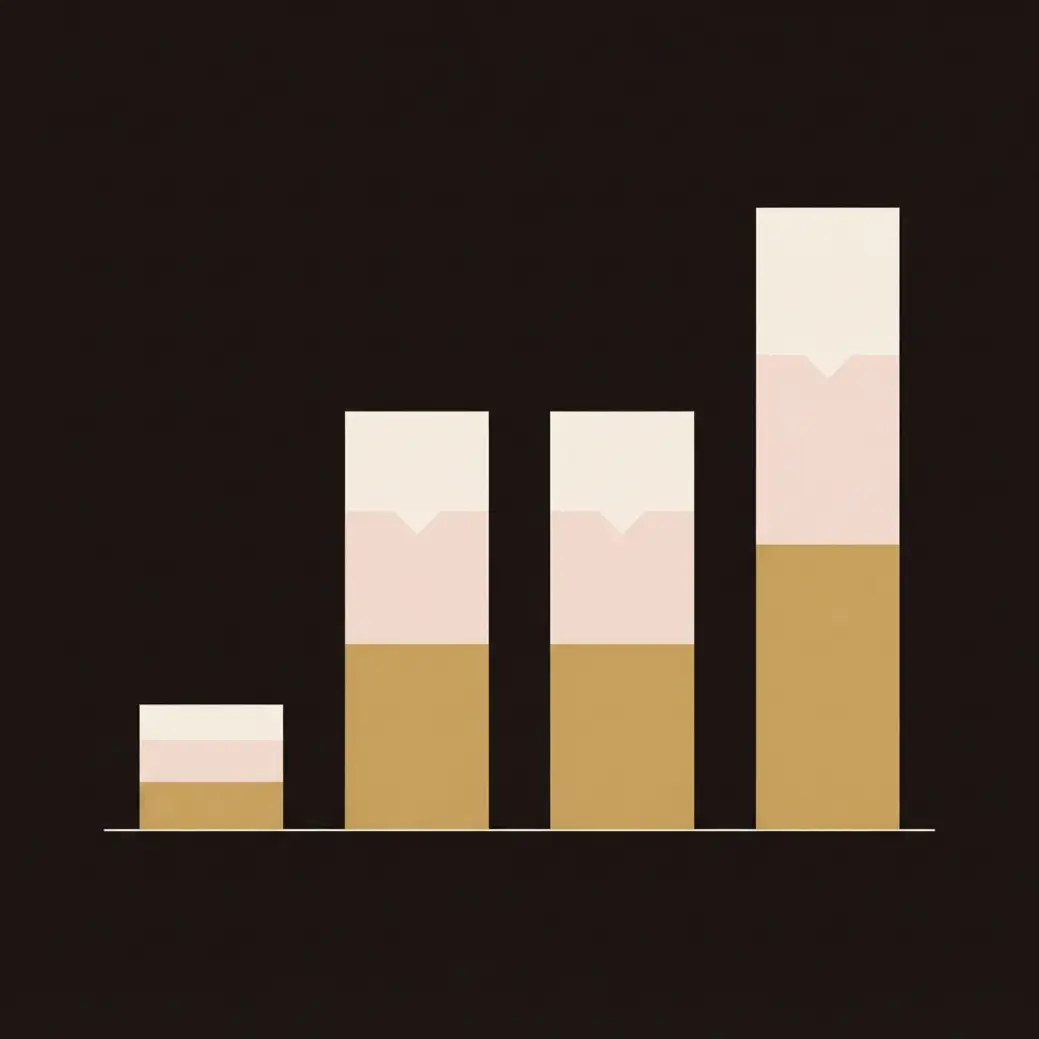 Flat-vector bar chart comparing plated, buffet, and bar package costs per guest for a wedding budget guide
