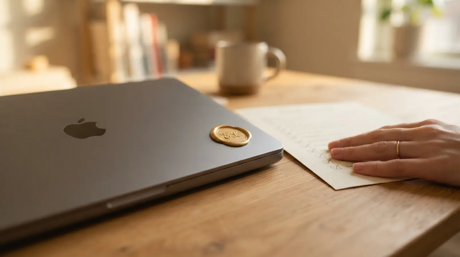 Couple checking off items on a completed wedding planning checklist near their wedding day