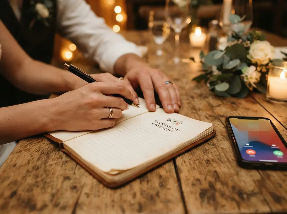wedding day checklist — hero image